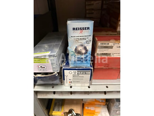 Grote partij bevestigingsmaterialen. schroeven, ankers, bouten en moeren waaronder rvs - afbeelding 17 van  20