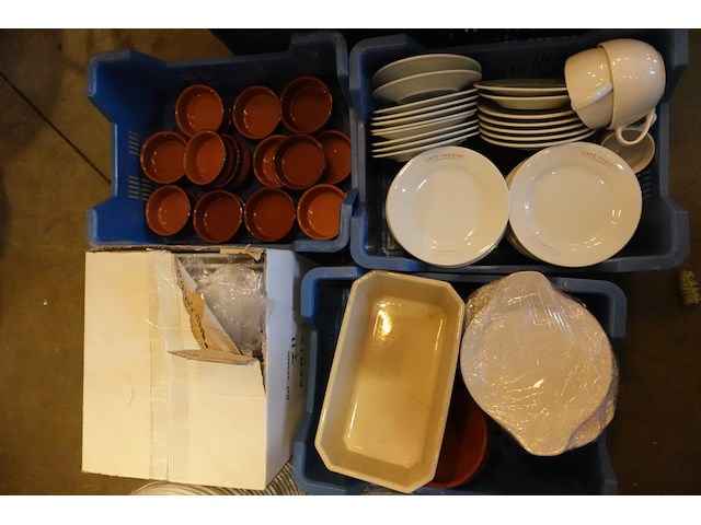 Grote partij borden/porselein - afbeelding 5 van  8