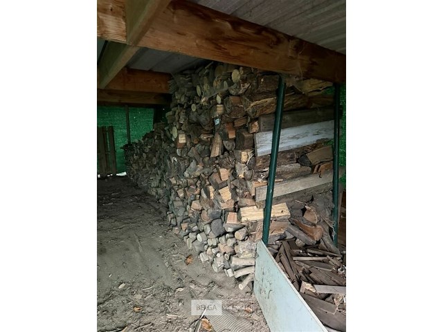 Grote partij gezaagd en ongezaagd hout (droog) - afbeelding 1 van  2