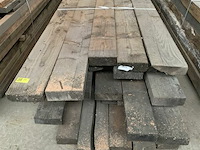 Grote partij houten planken en balken