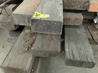 Grote partij houten planken en balken