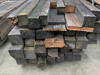 Grote partij houten planken en balken - afbeelding 1 van  2