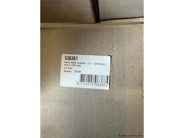 Grote partij kartonnen labels diverse maten - afbeelding 3 van  6