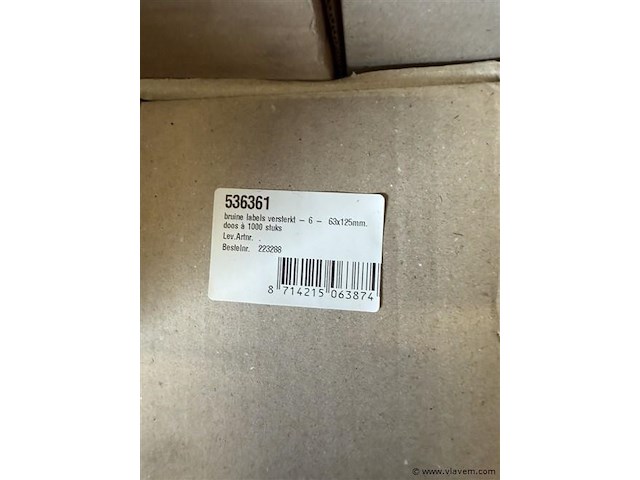 Grote partij kartonnen labels diverse maten - afbeelding 3 van  6