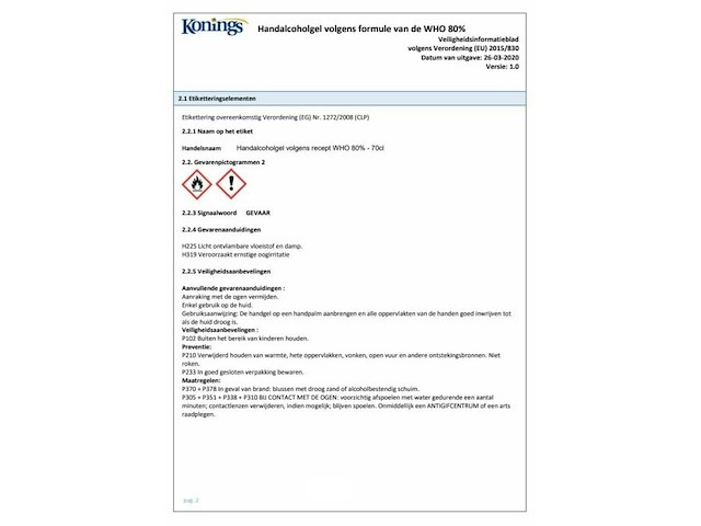 Grote partij konings handalcoholgel - afbeelding 17 van  19