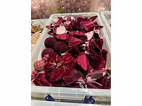 Grote partij roze en rode kerstdecoratie, diverse soorten - afbeelding 10 van  27