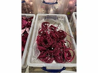 Grote partij roze en rode kerstdecoratie, diverse soorten - afbeelding 11 van  27