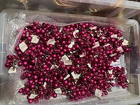 Grote partij roze en rode kerstdecoratie, diverse soorten - afbeelding 14 van  27