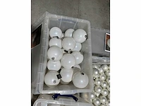 Grote partij witte kerst- en winterdecoratie, diverse soorten - afbeelding 11 van  26