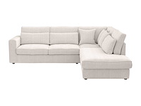 Grote rechterhoek bank - beige corduroy - afbeelding 2 van  5