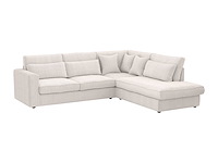 Grote rechterhoek bank - beige corduroy - afbeelding 3 van  5