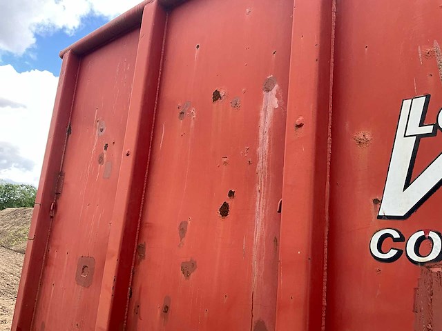 Grote robuuste mestcontainer op wielstel - nieuwe banden - afbeelding 5 van  14