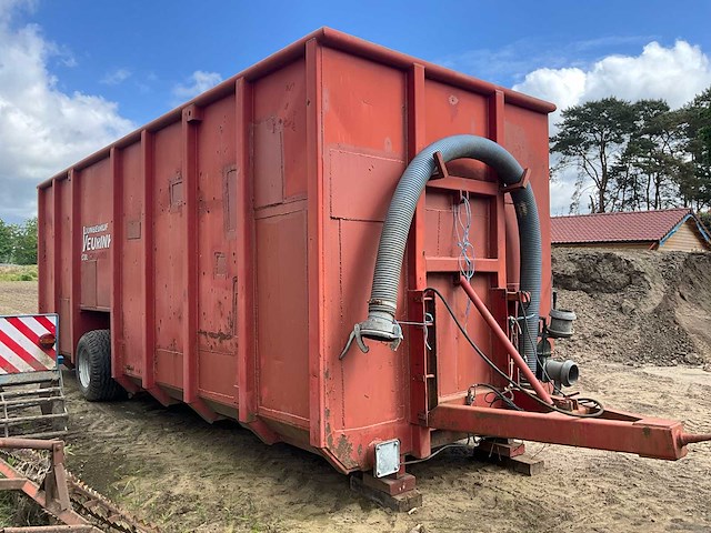 Grote robuuste mestcontainer op wielstel - nieuwe banden - afbeelding 10 van  14