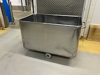 Grote verrijdbare rvs stapelbak 400 l - afbeelding 1 van  4