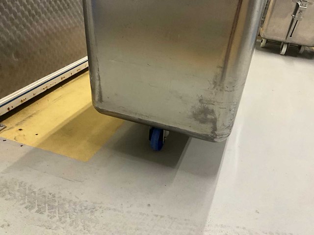 Grote verrijdbare rvs stapelbak 400 l - afbeelding 3 van  4