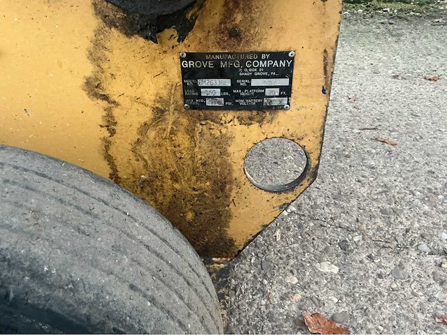Grove mfg schaarlift sm2633be hoogwerker - afbeelding 5 van  5