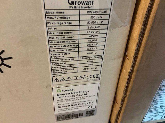 Growatt 4600 tl omvormer - afbeelding 2 van  3