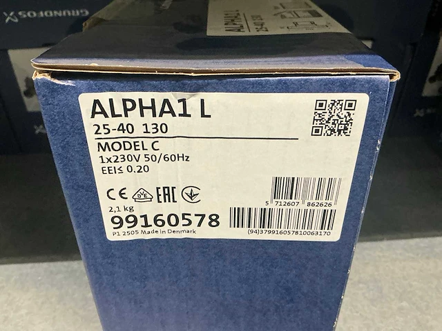 Grundfos alpha 1 l 25-40 130 sanitair pomp - afbeelding 3 van  3