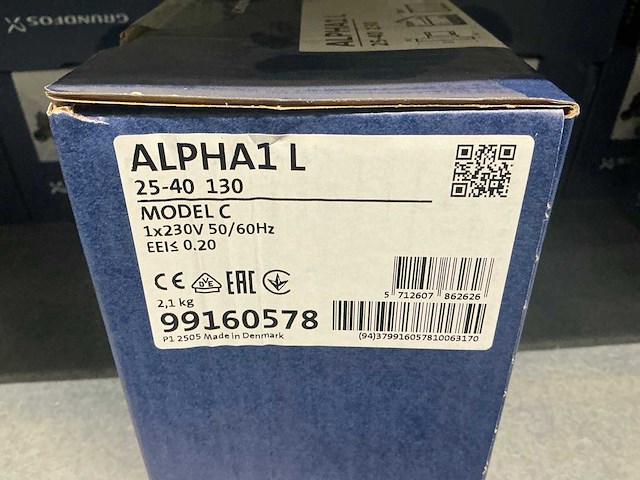 Grundfos alpha 1 l 25-40 130 sanitair pomp - afbeelding 3 van  3
