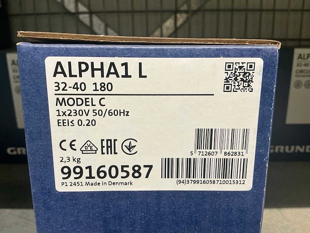 Grundfos alpha 1 l 32-40 180 cv-pomp (2x) - afbeelding 3 van  3