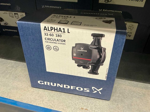 Grundfos alpha 1 l 32-60 180 cv-pomp (3x) - afbeelding 1 van  3