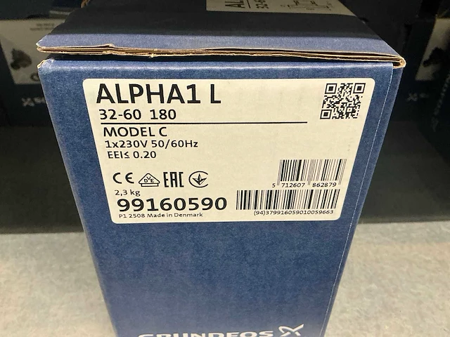 Grundfos alpha 1 l 32-60 180 cv-pomp - afbeelding 3 van  3