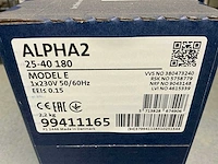 Grundfos alpha 2 25-40 180 cv-pomp - afbeelding 3 van  3