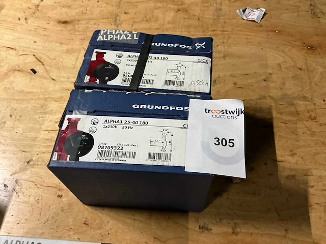 Grundfos alpha circulatiepomp (2x) - afbeelding 1 van  3