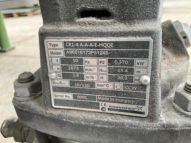 Grundfos cr1-4 pomp - afbeelding 3 van  4