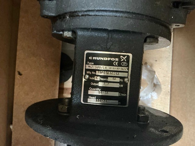 Grundfos crk2-180/18 a-m-a-auuv verticale meertraps centrifugaalpomp - afbeelding 5 van  5