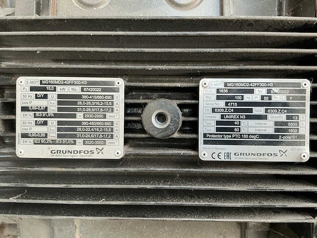 Grundfos mg160md2-42ff300-h3 centrifugaal pomp (2x) - afbeelding 2 van  3