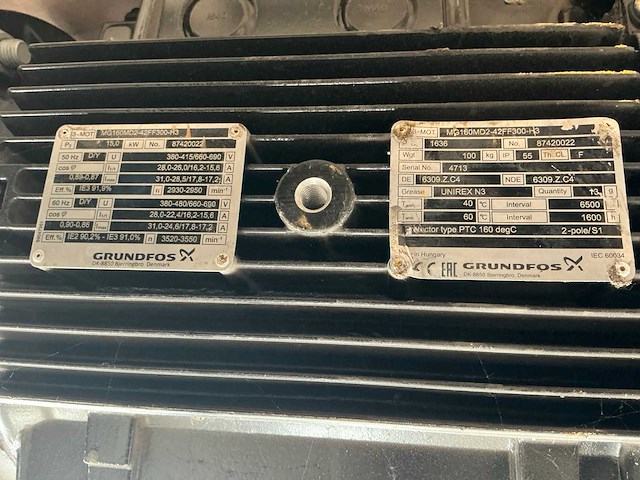 Grundfos mg160md2-42ff300-h3 centrifugaal pomp (2x) - afbeelding 3 van  3