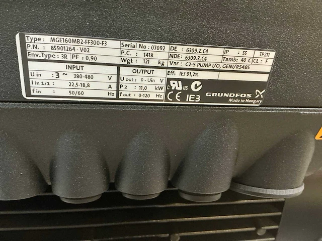 Grundfos nbe 65-160/157 as-f-a-bqqe centrifugaalpomp met ingebouwde frequentieregelaar - afbeelding 10 van  11