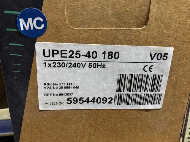 Grundfos upe25-40 180 circulatiepomp (3x) - afbeelding 3 van  5