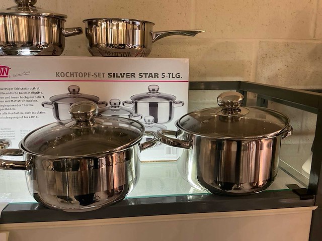 Gsw silver star 5-delig kookpottenset - afbeelding 2 van  3