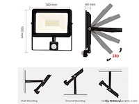 Gt ilux led breedstraler 30 watt + pir - afbeelding 4 van  7