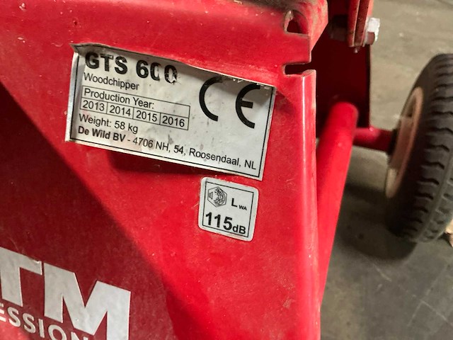 Gtm gts600 tuinhakselaar - afbeelding 6 van  7