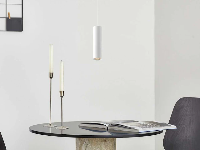 Gu10 decoratief hanglamp cilinder 24cm zand wit(8x) - afbeelding 5 van  6