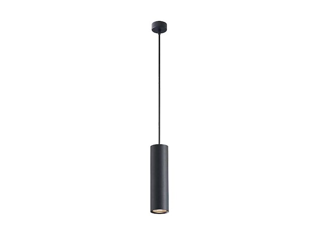 Gu10 decoratief hanglamp cilinder 24cm zand zwart(30x) - afbeelding 2 van  5