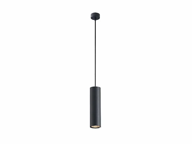 Gu10 decoratief hanglamp cilinder 24cm zand zwart(30x) - afbeelding 2 van  5