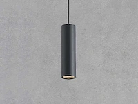 Gu10 decoratief hanglamp cilinder 24cm zand zwart(30x) - afbeelding 3 van  5