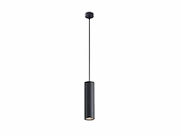 Gu10 decoratief hanglamp cilinder 24cm zand zwart(8x)