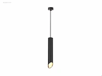 Gu10 decoratief hanglamp cilinder zand zwart 30cm - afbeelding 2 van  2