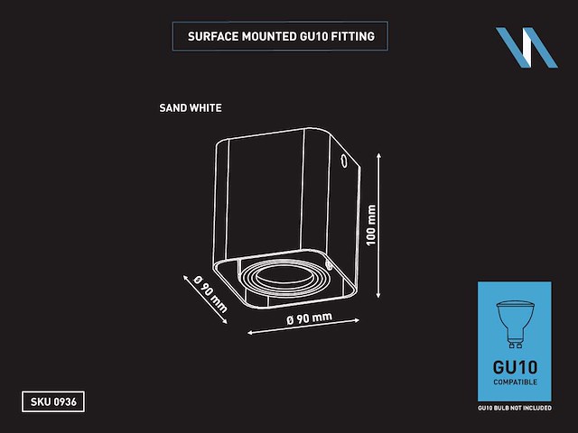 Gu10 design opbouwspot armatuur 10cm kantelbaar (18x) - afbeelding 3 van  3