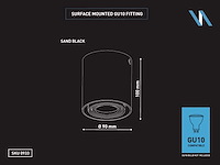 Gu10 design opbouwspot armatuur 10cm kantelbaar (18x) - afbeelding 4 van  4