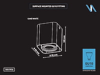 Gu10 design opbouwspot armatuur 10cm kantelbaar (20x) - afbeelding 3 van  3