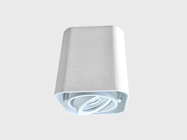 Gu10 design opbouwspot armatuur 10cm wit kantelbaar(18x) - afbeelding 3 van  7
