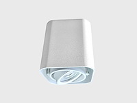 Gu10 design opbouwspot armatuur 10cm wit kantelbaar(18x) - afbeelding 3 van  7