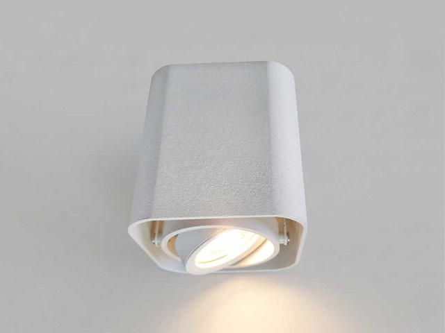 Gu10 design opbouwspot armatuur 10cm wit kantelbaar(20x) - afbeelding 4 van  8