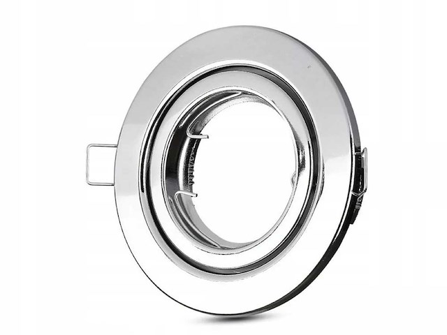 Gu10 inbouw armatuur chroom met lamphouder(100x) - afbeelding 1 van  7